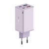 Incarcator pentru Priza 2x USB, 2x Type-C, 65W + Cablu Type-C la Type-C - Baseus (P10162701533-00) - Purple