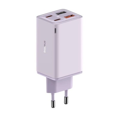 Incarcator pentru Priza 2x USB, 2x Type-C, 65W + Cablu Type-C la Type-C - Baseus (P10162701533-00) - Purple foto