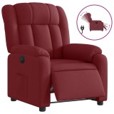 Cumpara ieftin Fotoliu rabatabil electric, rosu vin, material textil