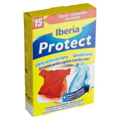 Servetele Absorbante Culori Iberia Protect, 15 Buc/Pachet, Servetele Antidecolorare, Servetele Protectie Haine Color, Servetele Captare Culori, Servet foto
