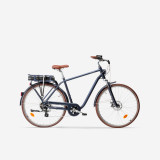 Bicicletă de oraș electrică cadru &icirc;nalt ELOPS 900 E Bleumarin