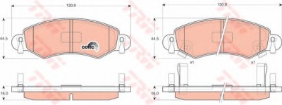 Set placute frana,frana disc SUZUKI WAGON R+ (MM) (2000 - 2016) TRW GDB1420 foto