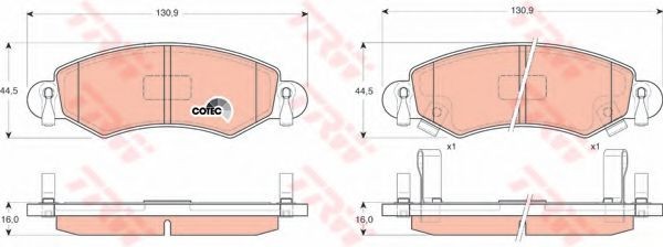 Set placute frana,frana disc SUZUKI WAGON R+ (MM) (2000 - 2016) TRW GDB1420