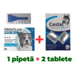 Cumpara ieftin Deparazitare interna si externa caini Frontline Spot On Dog 10-20kg 1 pipeta + Cestal Dog 2 tablete