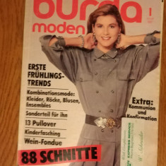 Burda Revista moda vintage cu tipare ianuarie 1987