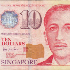 Singapore 10 Dollars Dolari ND F