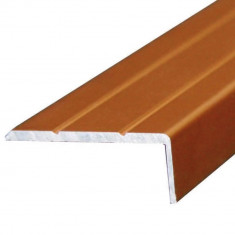 Profil Aluminiu pentru Trepte, 25x10 mm, 2.7 m, Bronz, Model 3126, Profil Trepte, Profil pentru Treapta, Profil Protectie Trepte, Profil pentru Protec