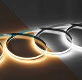 Banda LED COB CCT 24V, 560 LED/m, 10W/m, 8mm, 10m, 3 tipuri lumina: Calda, Neutra, Rece
