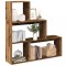 vidaXL Bibliotecă/separator 3 niveluri lemn vechi 123x29x123 cm lemn