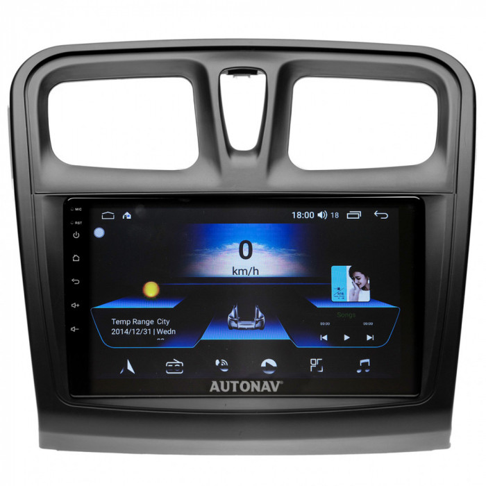 Navigatie Dacia Logan Modele Prestige &amp; MCV Dupa 2017 AUTONAV Android GPS Dedicata, Model Classic, 64GB Stocare, 4GB DDR3 RAM, Display 9&quot; , WiFi, 2 x