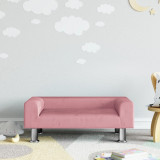 Canapea pentru copii, roz, 70x45x26,5 cm, catifea GartenMobel Dekor, vidaXL