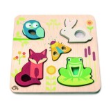 Puzzle educativ senzorial tactil Animalute din padure din lemn premium - Touchy Feely Animals - Tender Leaf Toys, LUDICUS GAMES SRL