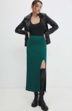 Answear Lab fusta culoarea verde, maxi, evazati