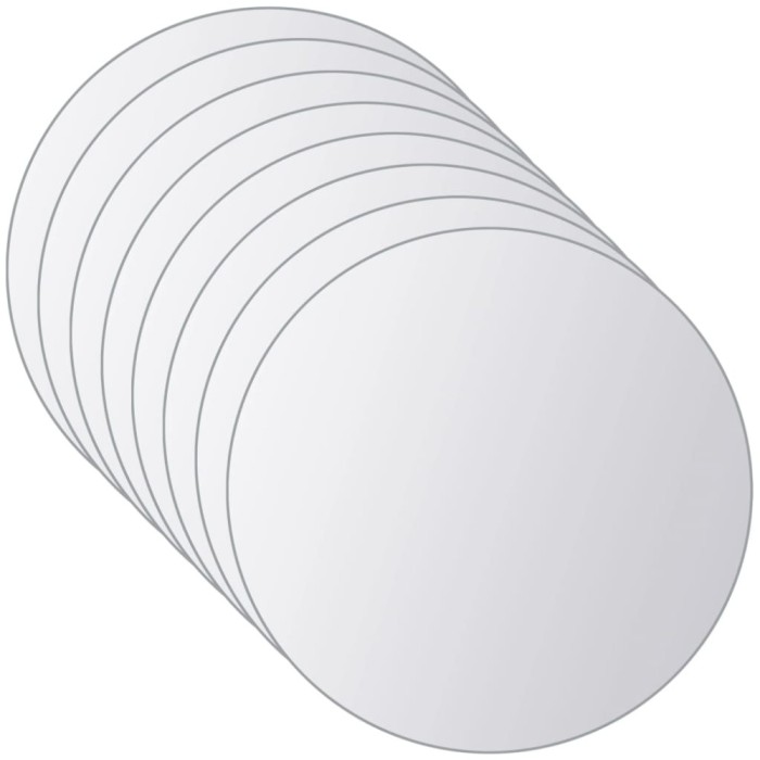 vidaXL Plăci de oglindă, 16 buc., sticlă, rotund 3051491