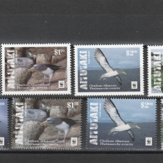 Aitutaki 2016- Fauna,WWF,Pasari,serie 8 valori,MNH,Mi.962-969