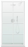 Paravan dus walk-in Aqua Roy &reg; White, model Mode alb, sticla 8 mm clara, securizata, 130x195 cm