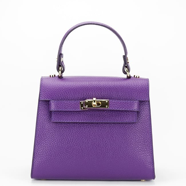 Geanta violet din piele naturala 8949 121