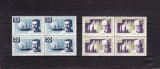 ROMANIA 1958 LP 458 EMIL RACOVITA BLOCURI 4 TIMBRE MNH