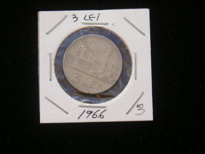 M1 C10 - Moneda foarte veche 41 - Romania - 3 lei 1966 foto