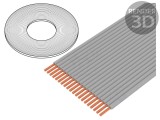 Cablu bandă gri 0,635mm Cu 20x30AWG neecranat 100FT