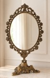 Eleganta oglinda de masa de dimensiuni mari din bronz masiv, in stilul francez Louis