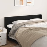 Gossi tablie de pat cu aripioare negru 203x16x78/88cm piele ecologica