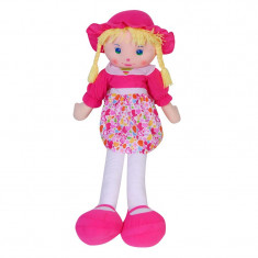 Papusa din material textil My Doll, 90 cm, Roz foto