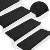 vidaXL Covorașe scară autoadezive 30 buc Antracit 65x24,5x3,5 cm