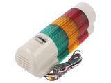 Semnalizator: coloană de semnalizare LED roşu/ambră/verde, QWTDL-WA-3-24-RAG