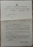 Scrisoare tip Serviciul Vanatoarei si Pescuitului in Apele de Munte, interbelica