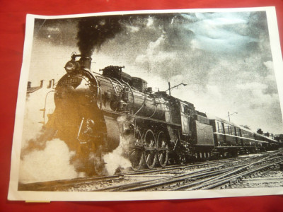 Fotografie tiparita - Locomotiva si tren , format A5 foto