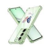 Husa antisoc pentru realme 14x - airbag tpu, col&Egrave;uri ranforsate- butterfly albastru
