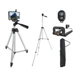Suport Foto tip Trepied Reglabil pentru Telefon si Camera Foto, cu Telecomanda Bluetooth pentru Actionare de la Distanta