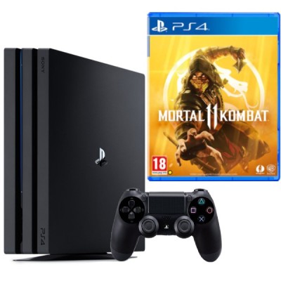 Consola Sony PlayStation 4 PRO PS4 1TB + Controller + Mortal Kombat 11 Second-Hand SH foto