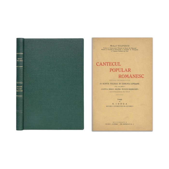 Mihail Vulpescu, C&acirc;ntecul popular rom&acirc;nesc, 1930, cu dedicație