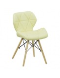 Scaun Bucatarie Living BUC 241, Ergonomic, Piele Ecologica, Cadru Lemn, Max 110kg, Modern