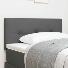 vidaXL Tăblie cu LED cu lumini cu bandă LED Gri &icirc;nchis 100 cm țesătură
