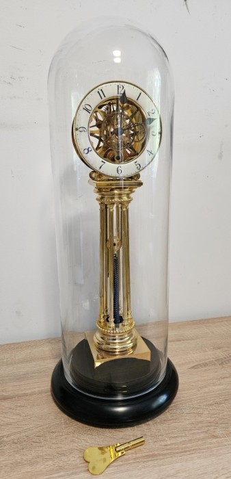 Ceas de semineu cu pendul Voisin Pillar Skeleton