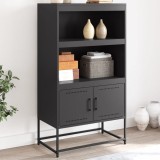 VidaXL Dulap &icirc;nalt, negru, 68,5x38,5x123,5 cm, oțel
