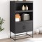 vidaXL Dulap &icirc;nalt, negru, 68,5x38,5x123,5 cm, oțel 846500