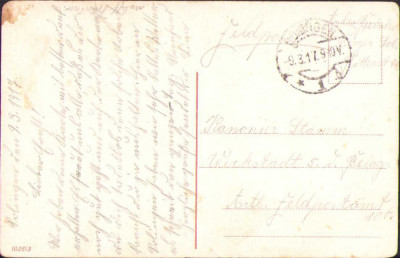 HST CP56 Carte poștală 1917 Feldpost 100 foto