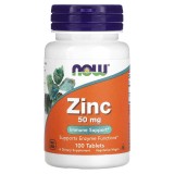 Now Zinc 50 mg, 100 tablete, pentru crestere par barba si scalp, Now Foods