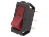Rocker Switch ON-OFF 20A/12VDC cu Neon Roșu 50m&Omega;