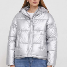 Pepe Jeans geaca MORGAN SILVER femei, culoarea argintiu, de iarna