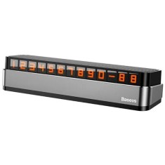 SUPORT numar de telefon parbriz Baseus, functie de inchidere si deschidere prin apasare, sase seturi de numere incluse, gri &quot;ACNUM-B0G&quot; - 695315629386
