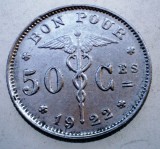 7.606 BELGIA 50 CENTIMES 1922 BELGIQUE