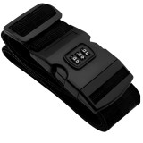 Curea pentru bagaje cu combinatie pentru siguranta valizei, Negru