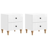 vidaXL Dulap de noapte 2 pcs Alb foarte lucios 43 x 34,5 x 48 cm 894074