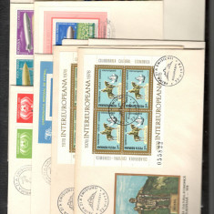 ROMANIA.1978 Lot 20 serii si colite FDC-uri LL.86