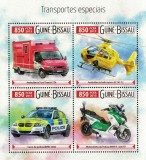 GUINEEA-BISSAU 2015 - Transporturi speciale /set complet MNH - bloc+colita ( 2 imagini), Nestampilat